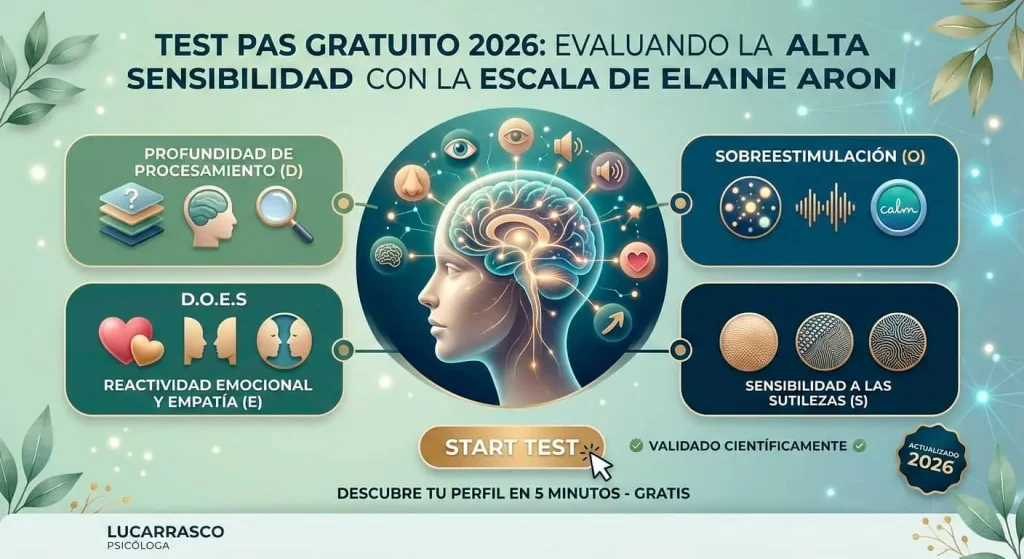 Test PAS gratuito 2026: Evaluando la Alta Sensibilidad con la Escala de Elaine Aron